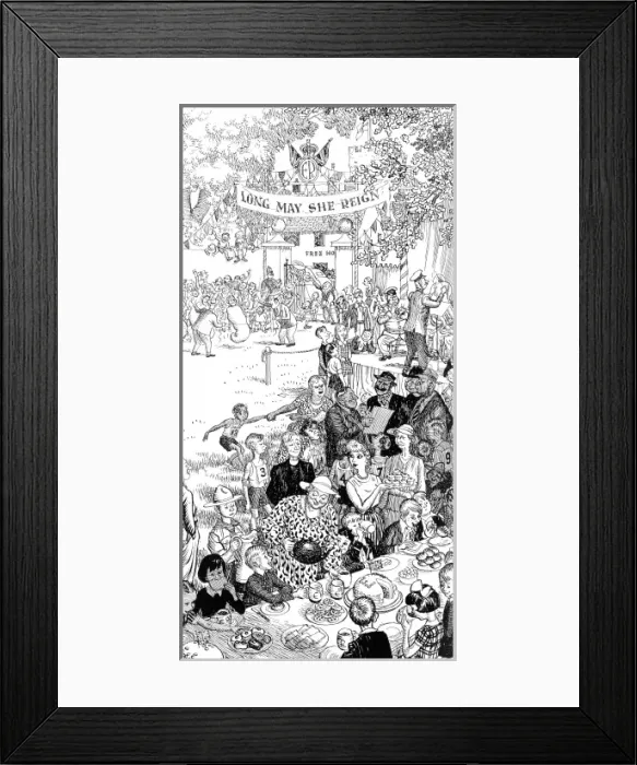 Framed Print : Coronation Tea Party (advertisement)
