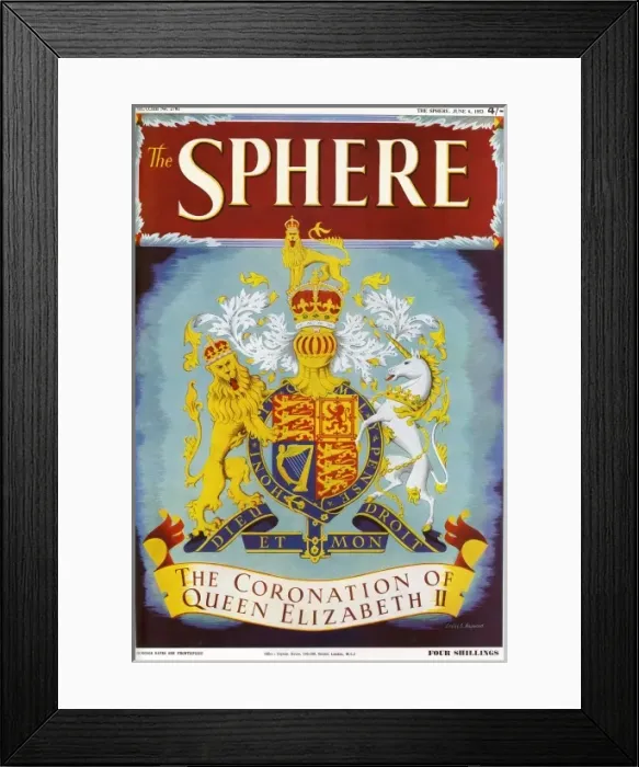 Framed Print : Front Cover, the Sphere, Coronation Number, 6 June 1953