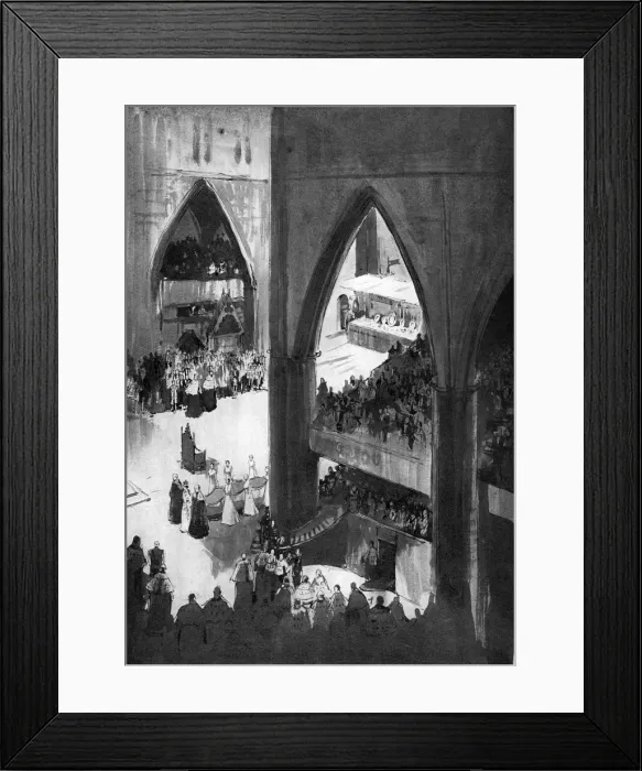 Framed Print : Deaprture of the Queen, Coronation 1953