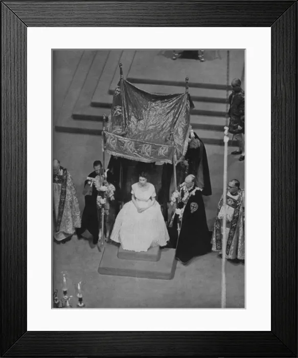 Framed Print : The Sacring of the Queen, Coronation 1953 Framed Print : The Sacring of the Queen, Coronation 1953