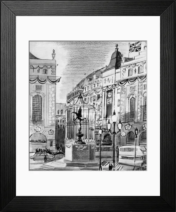 Framed Print : Decor of the Coronation route, 1953 Framed Print : Decor of the Coronation route, 1953