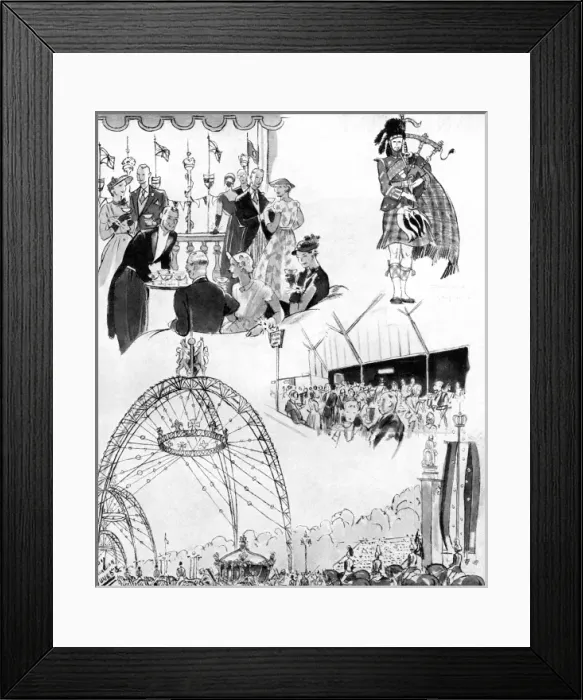 Framed Print : Atmosphere of Coronation day, 1953 Framed Print : Atmosphere of Coronation day, 1953