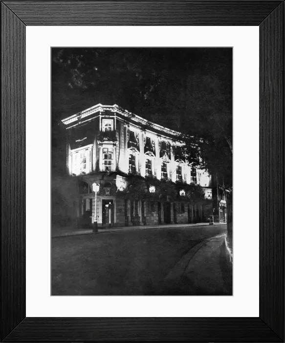 Framed Print : Home of the Sphere on Coronation night, 1953 Framed Print : Home of the Sphere on Coronation night, 1953