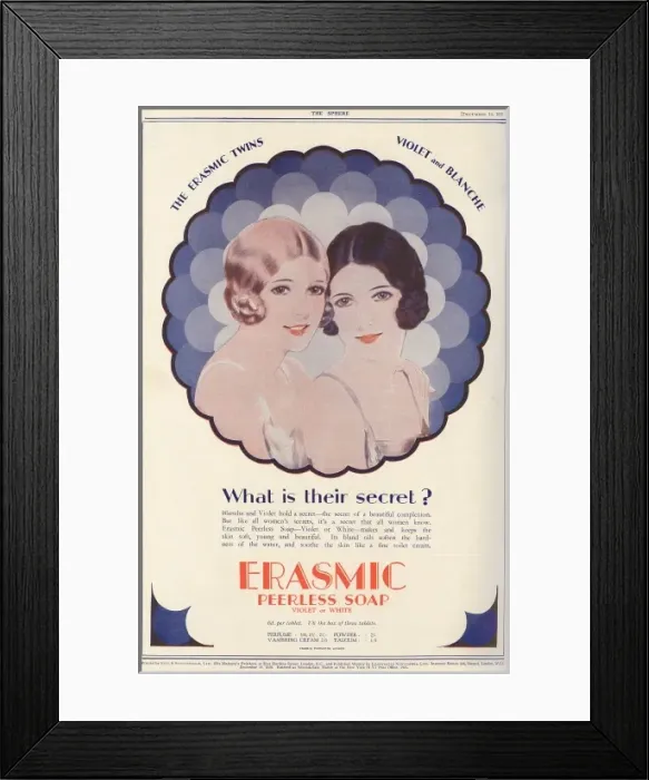 Framed Print : Erasmic advertisement Framed Print : Erasmic advertisement
