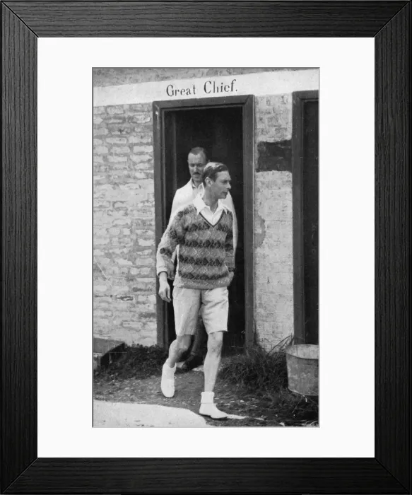 Framed Print : King George VI in shorts