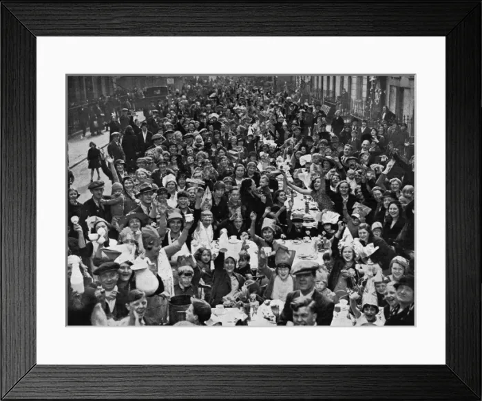Framed Print : Childrens tea party - King George Vs Silver Jubilee Framed Print : Childrens tea party - King George Vs Silver Jubilee