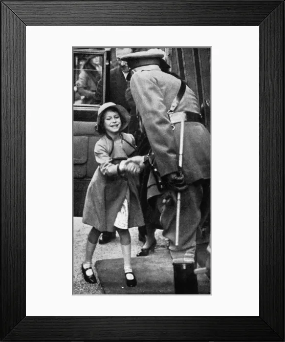 Framed Print : Princess Elizabeth greeted at the Aldershot Tattoo Framed Print : Princess Elizabeth greeted at the Aldershot Tattoo