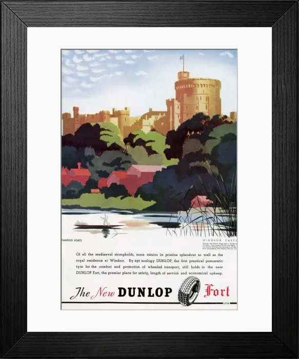 Framed Print : Dunlop advertisement, Windsor Castle
