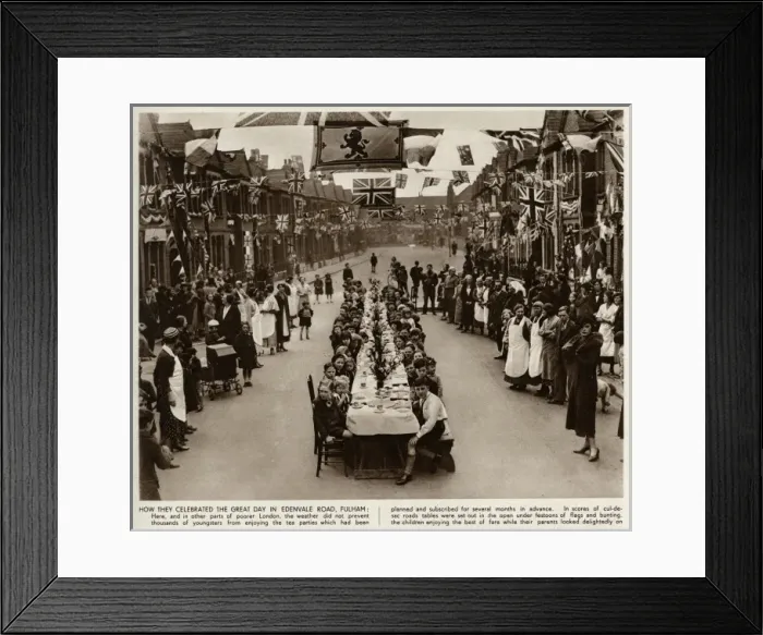 Framed Print : Coronation street tea-party