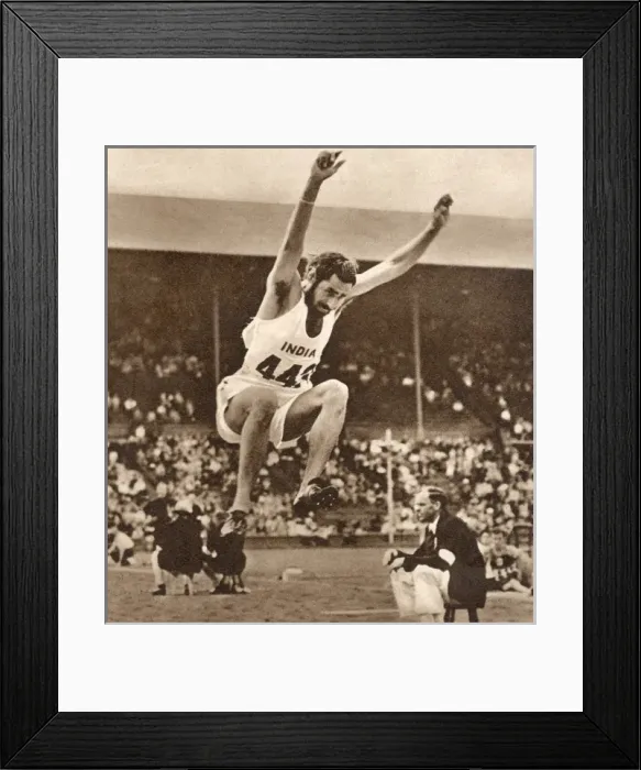Framed Print : B. Singh, long jump, 1948 London Olympics Framed Print : B. Singh, long jump, 1948 London Olympics