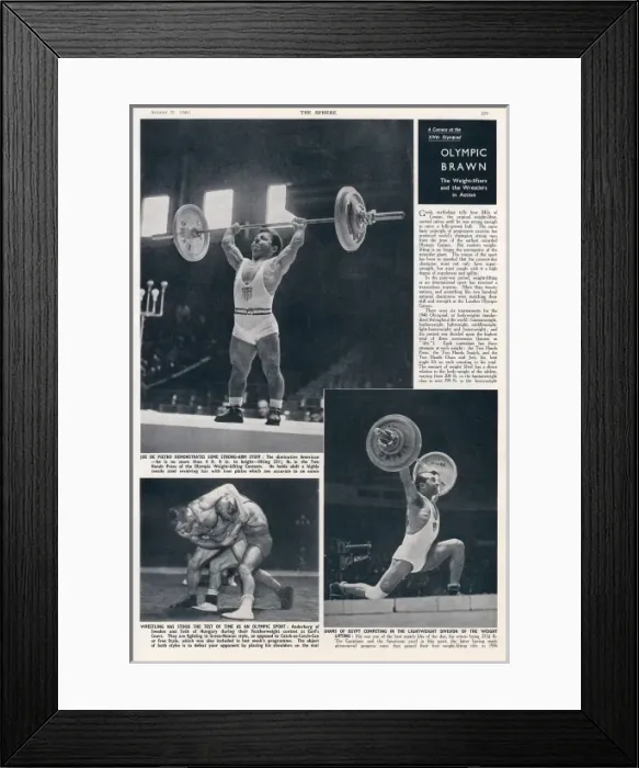 Framed Print : Weight-lifters and wrestlers, 1948 London Olympics Framed Print : Weight-lifters and wrestlers, 1948 London Olympics