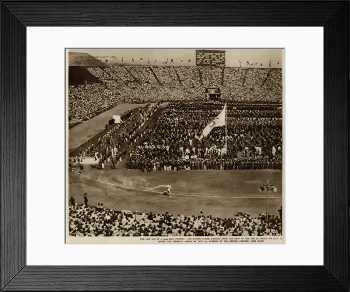 Framed Print : Last lap of the Olympic torch, 1948 London Olympics Framed Print : Last lap of the Olympic torch, 1948 London Olympics
