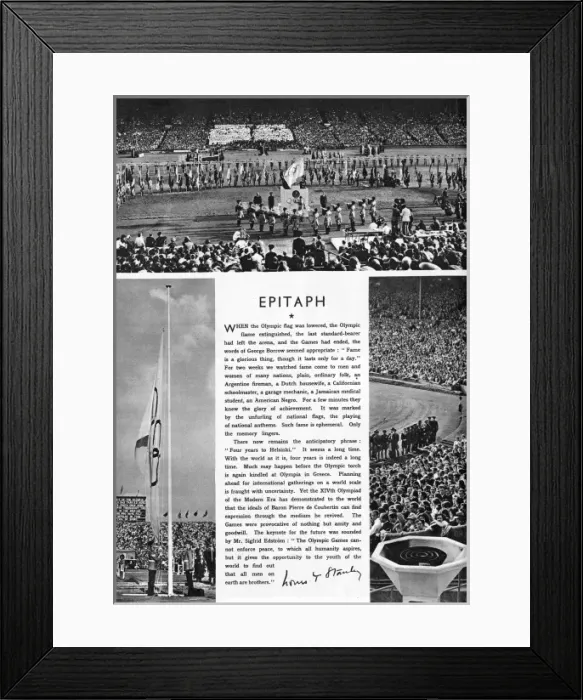 Framed Print : Closing ceremony of the 1948 London Olympic Games Framed Print : Closing ceremony of the 1948 London Olympic Games