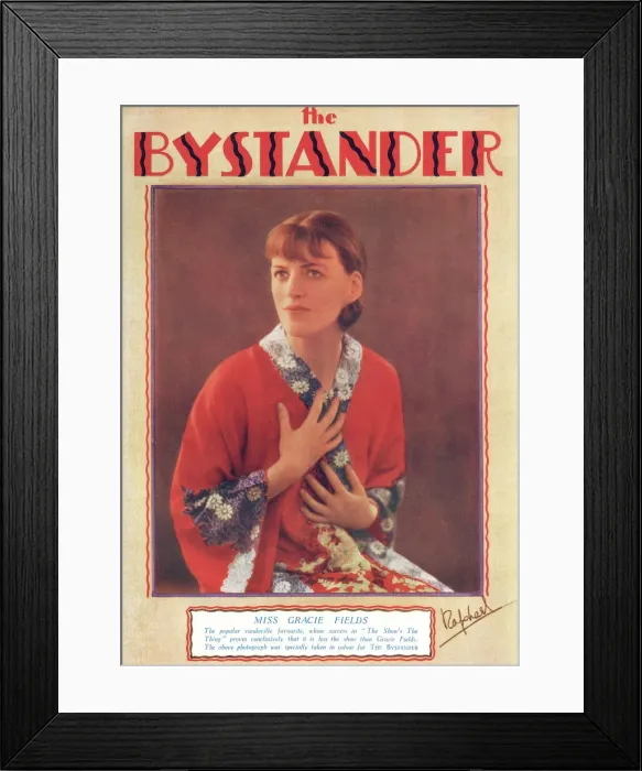 Framed Print : Bystander front cover featuring Gracie Fields, 1930 Framed Print : Bystander front cover featuring Gracie Fields, 1930