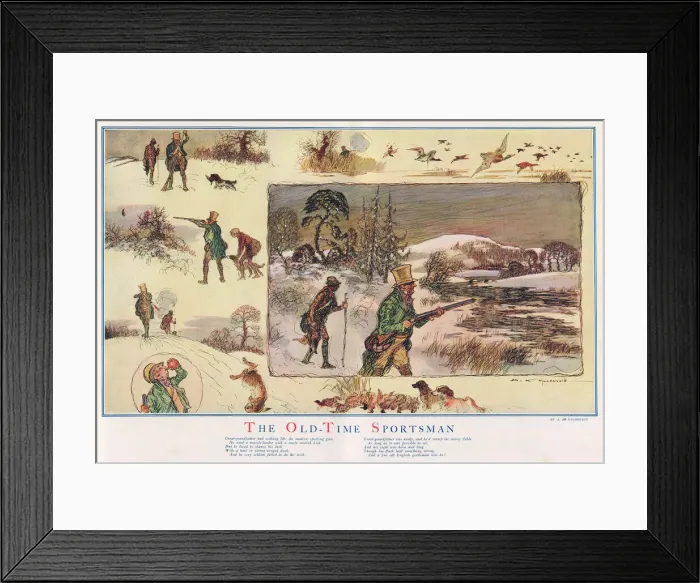 Framed Print : The Old Time Sportsman by A. K. Macdonald