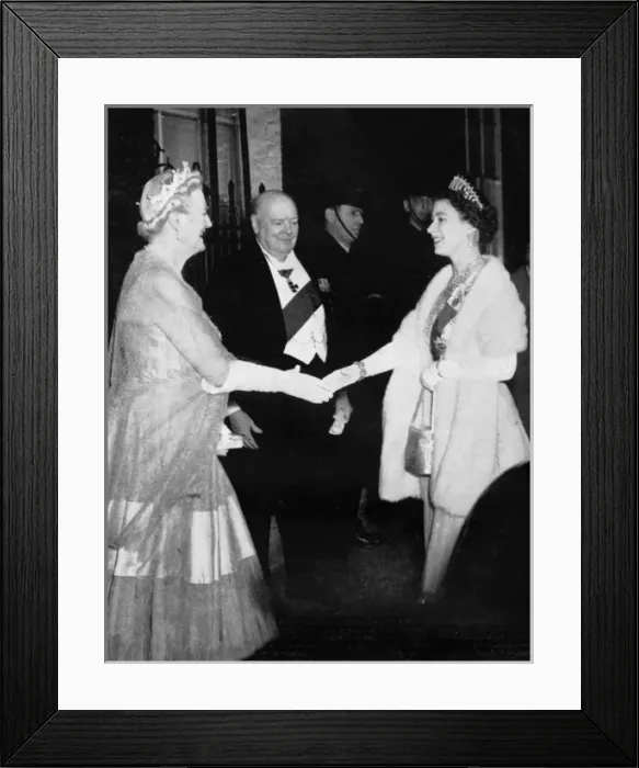 Framed Print : Winston Churchill entertains the Queen Framed Print : Winston Churchill entertains the Queen