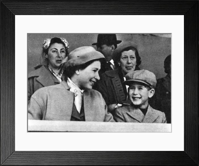 Framed Print : The Queen and Prince Charles