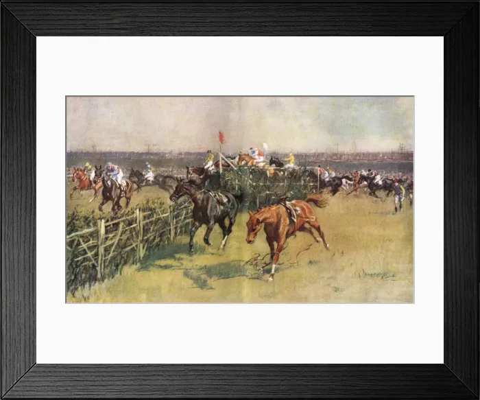 Framed Print : Grand National at Aintree by Gilbert Holiday Framed Print : Grand National at Aintree by Gilbert Holiday