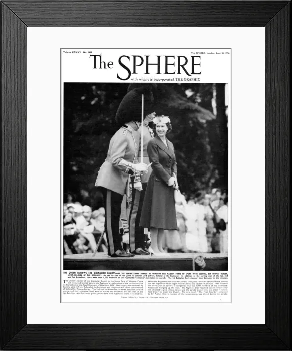 Framed Print : The Queen reviews the Grenadier Guards Framed Print : The Queen reviews the Grenadier Guards