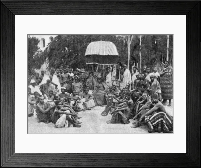 Framed Print : Prempeh I and his court- son of the late King of Ashanti Framed Print : Prempeh I and his court- son of the late King of Ashanti