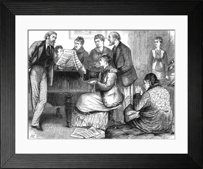 Framed Print : Music at home, 1876 Framed Print : Music at home, 1876