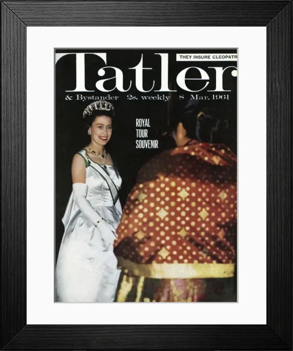 Framed Print : Queen Elizabeth II - royal tour of India Tatler front cover