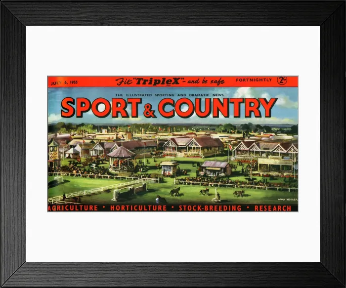 Framed Print : Sport & Country nameplate with racecourse Framed Print : Sport & Country nameplate with racecourse