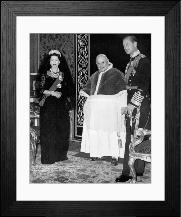 Framed Print : Queen Elizabeth II visits the Vatican Framed Print : Queen Elizabeth II visits the Vatican