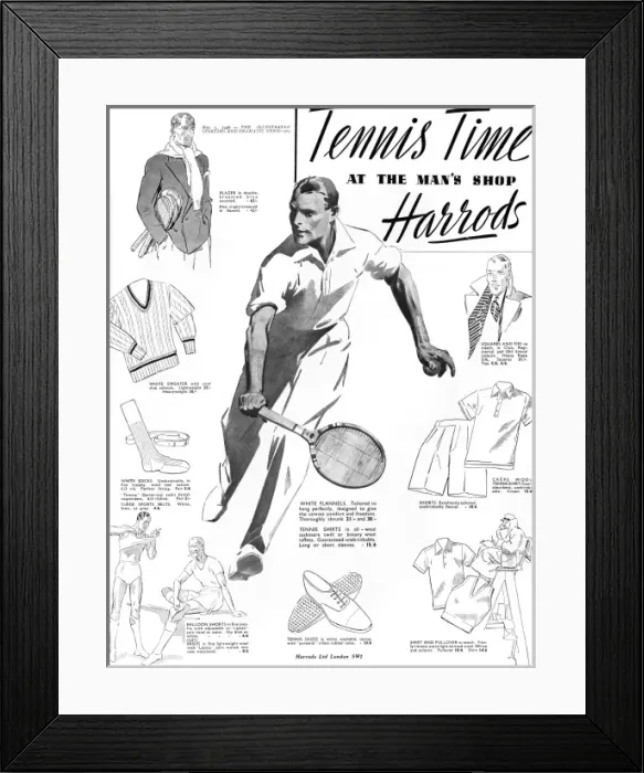 Framed Print : Tennis time at Harrods