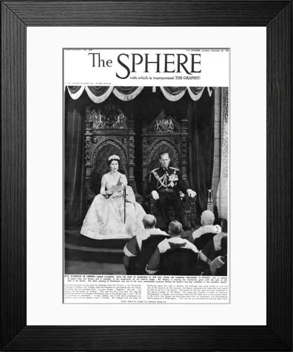 Framed Print : Queen Elizabeth II North America visit - Ottawa Parliament Framed Print : Queen Elizabeth II North America visit - Ottawa Parliament