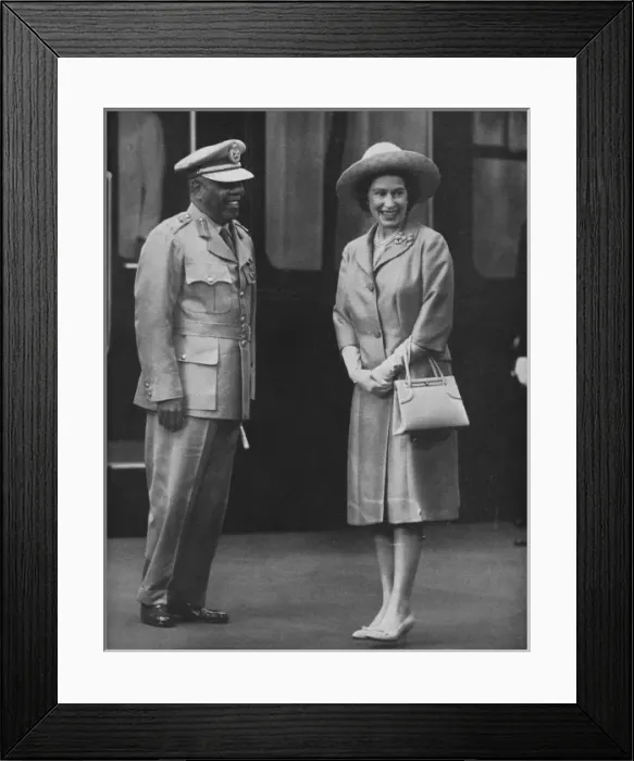 Framed Print : Queen Elizabeth II & President Ibrahim Abboud