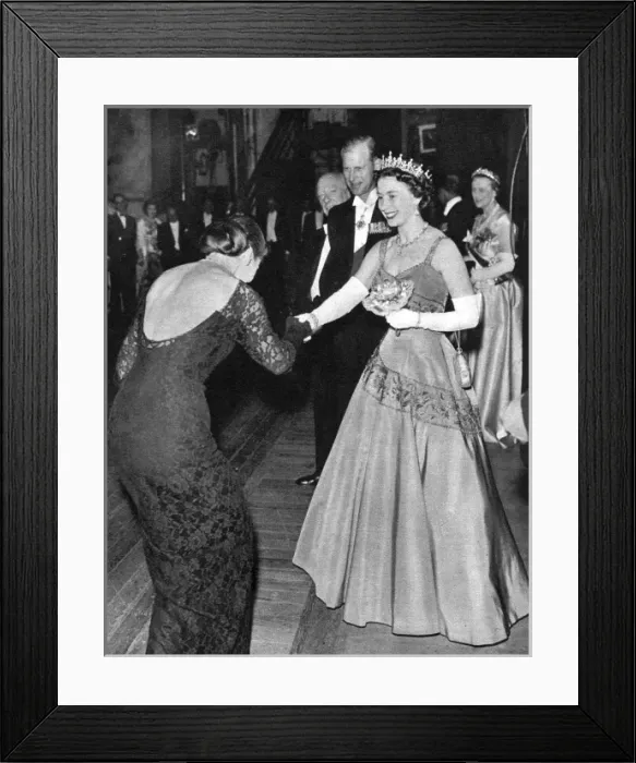 Framed Print : Queen Elizabeth II meets Maria Callas