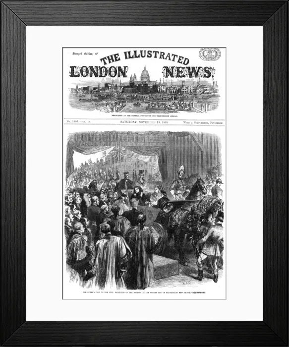 Framed Print : Queen Victoria at Blackfriars Bridge, London Framed Print : Queen Victoria at Blackfriars Bridge, London