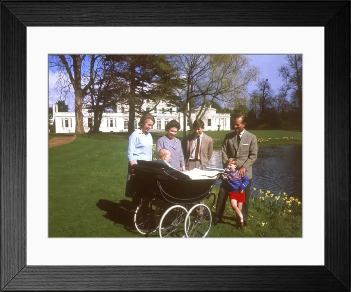 Framed Print : Queen Elizabeth II and family at Frogmore, 1965 Framed Print : Queen Elizabeth II and family at Frogmore, 1965