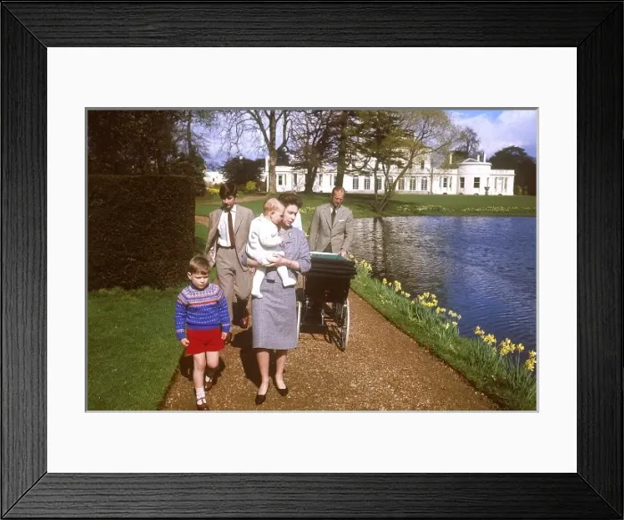 Framed Print : Queen Elizabeth II and family at Frogmore, April 1965 Framed Print : Queen Elizabeth II and family at Frogmore, April 1965