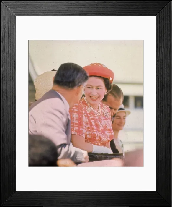 Framed Print : Queen Elizabeth II - West Indies royal tour 1966 Framed Print : Queen Elizabeth II - West Indies royal tour 1966