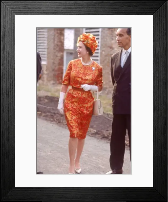 Framed Print : Queen Elizabeth II - West Indies royal tour 1966 Framed Print : Queen Elizabeth II - West Indies royal tour 1966