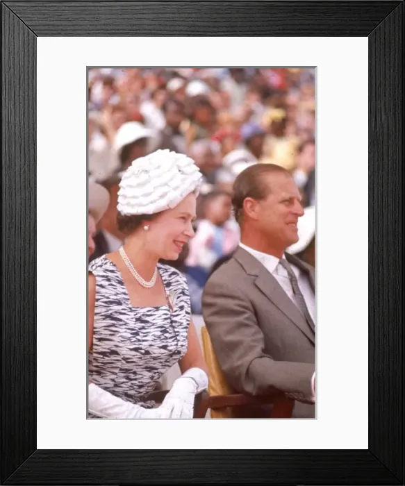 Framed Print : Queen Elizabeth II - West Indies royal tour 1966 Framed Print : Queen Elizabeth II - West Indies royal tour 1966
