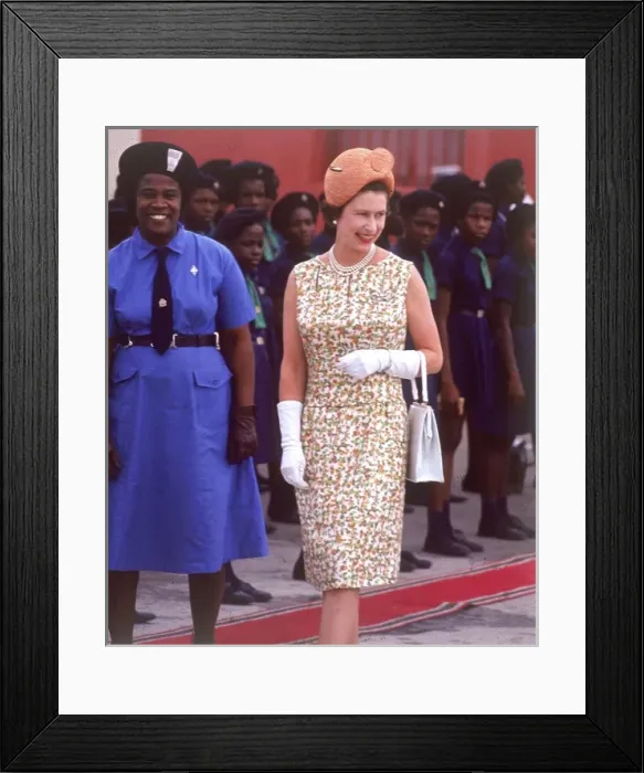 Framed Print : Queen Elizabeth II - West Indies royal tour 1966 Framed Print : Queen Elizabeth II - West Indies royal tour 1966