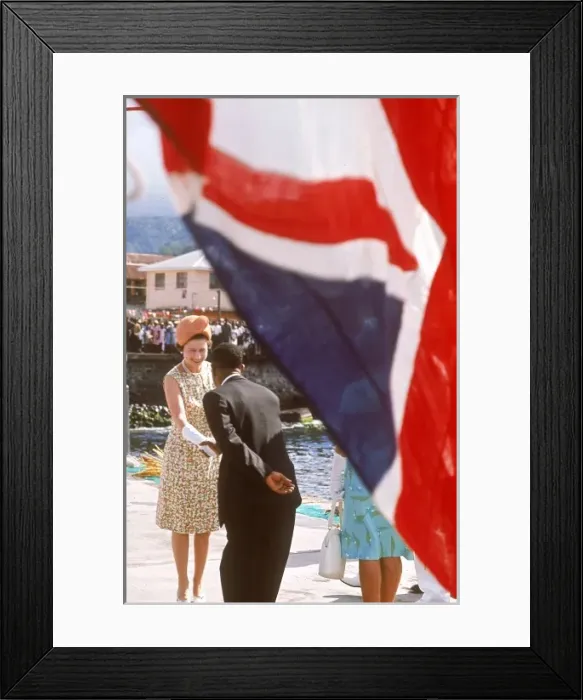 Framed Print : Queen Elizabeth II - West Indies royal tour 1966 Framed Print : Queen Elizabeth II - West Indies royal tour 1966