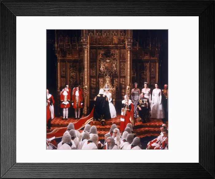 Framed Print : Queen Elizabeth II - State Opening of Parliament 1964 Framed Print : Queen Elizabeth II - State Opening of Parliament 1964