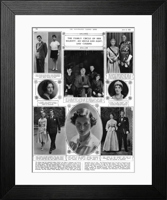 Framed Print : Family of Queen Elizabeth II
