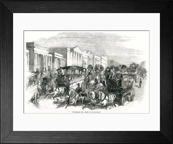 Framed Print : Great Exhibition - shilling day 1851 Framed Print : Great Exhibition - shilling day 1851