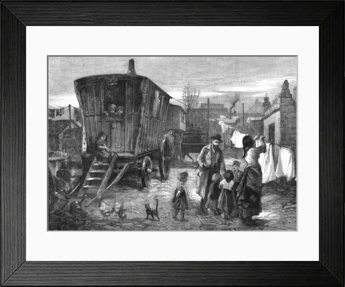 Framed Print : Gypsy Camp near Latimer road, London Framed Print : Gypsy Camp near Latimer road, London