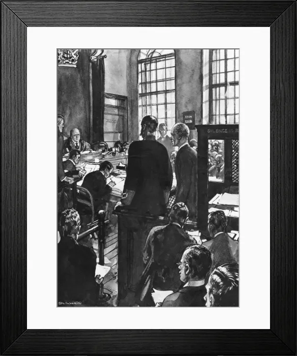 Framed Print : Gerald Lee Bevans first appearance in the Guildhall police Framed Print : Gerald Lee Bevans first appearance in the Guildhall police