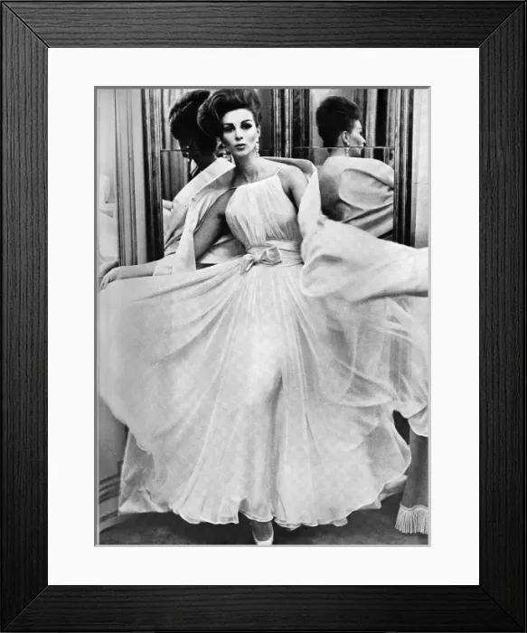 Framed Print : Balmain evening dress, 1962