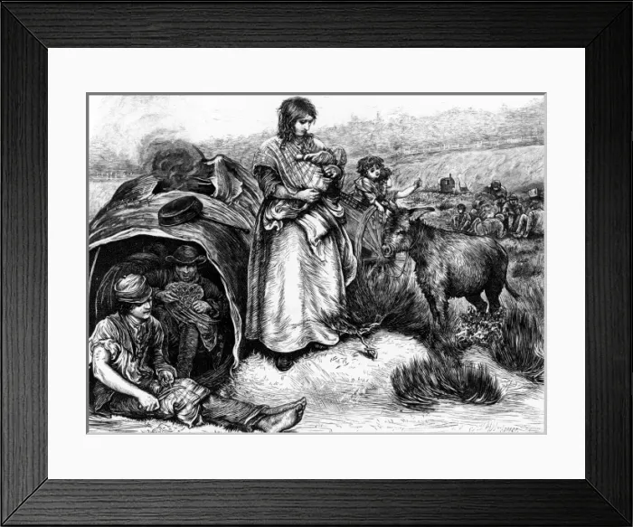 Framed Print : Gipsies on Putney Common, London Framed Print : Gipsies on Putney Common, London