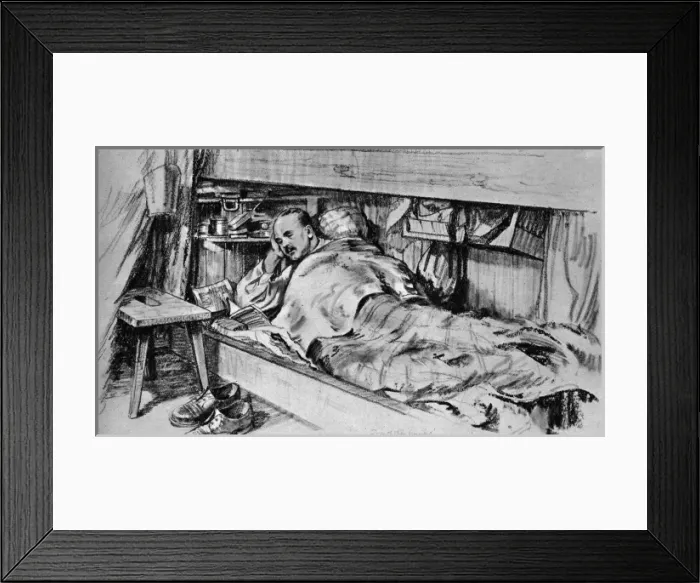 Framed Print : German prisoner of war camp, a subalterns sketches Framed Print : German prisoner of war camp, a subalterns sketches
