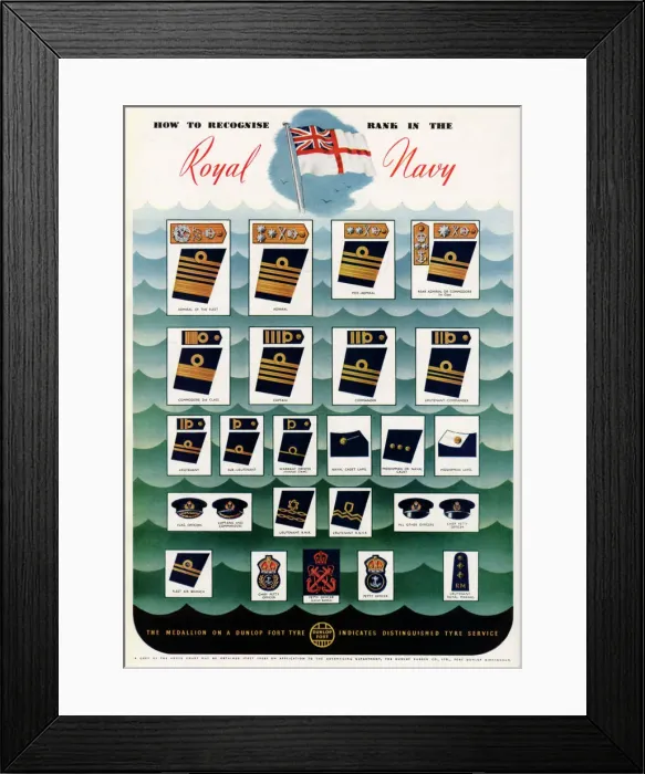 Framed Print : How to recognise rank in the Royal Navy Framed Print : How to recognise rank in the Royal Navy