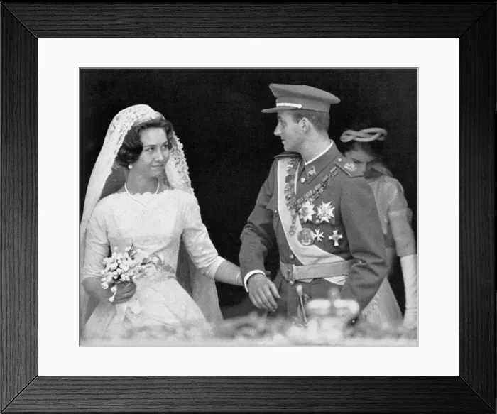 Framed Print : Marriage of Princess Sophia of Greece / Don Juan Carlos of S Framed Print : Marriage of Princess Sophia of Greece / Don Juan Carlos of S